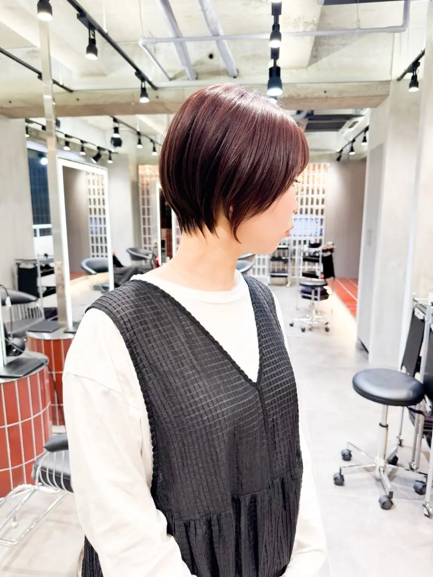 ショート ショートレイヤー レイヤーカット ショートヘア カット ヘアカラー トリートメント ヘアセット 360°キレイな ショートカットのヘアスタイル
