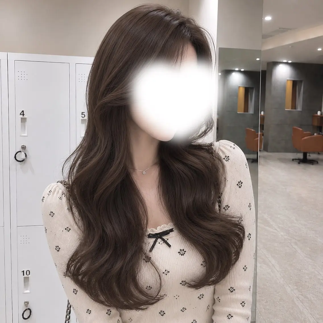 ロング パーマ カット パーマ 艶髪/韓国風パーマ 矢澤涼夏のヘアスタイル