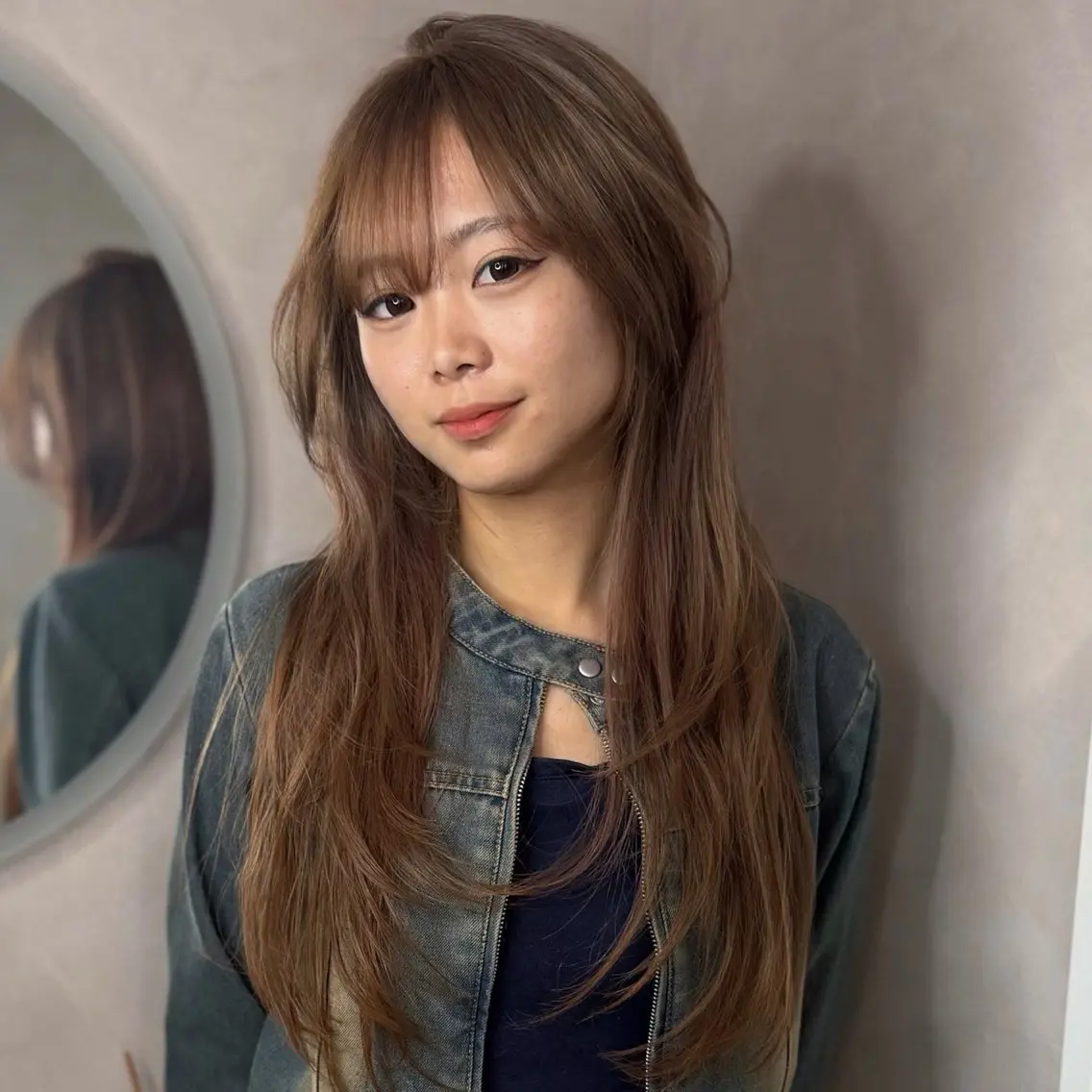 ロング カラー アッシュ アッシュブラウン ブラウンカラー ヘアカラー Hinako🦋 ブリーチカラーのヘアスタイル