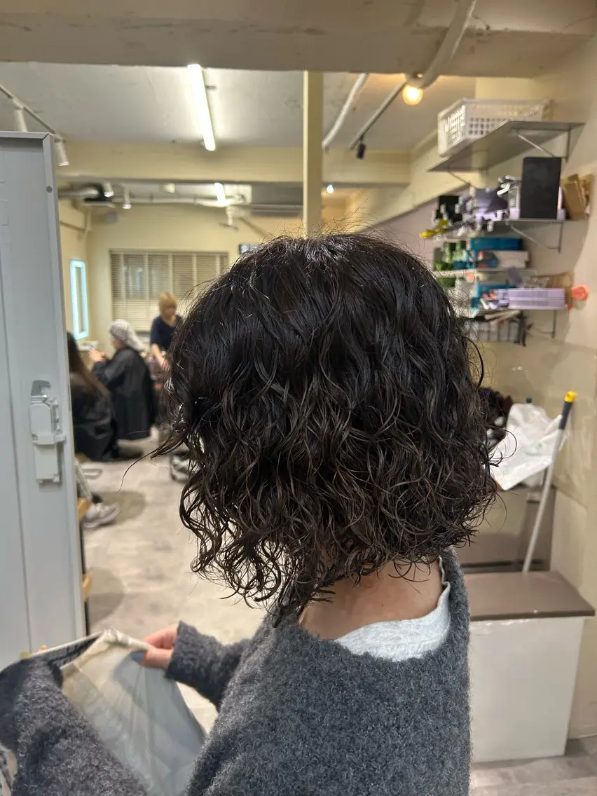 ミディアム ミディアムパーマ ボブ 姫カット レイヤーカット 似合わせカット ナチュラルレイヤー/ ボブパーマ/カネコのヘアスタイル