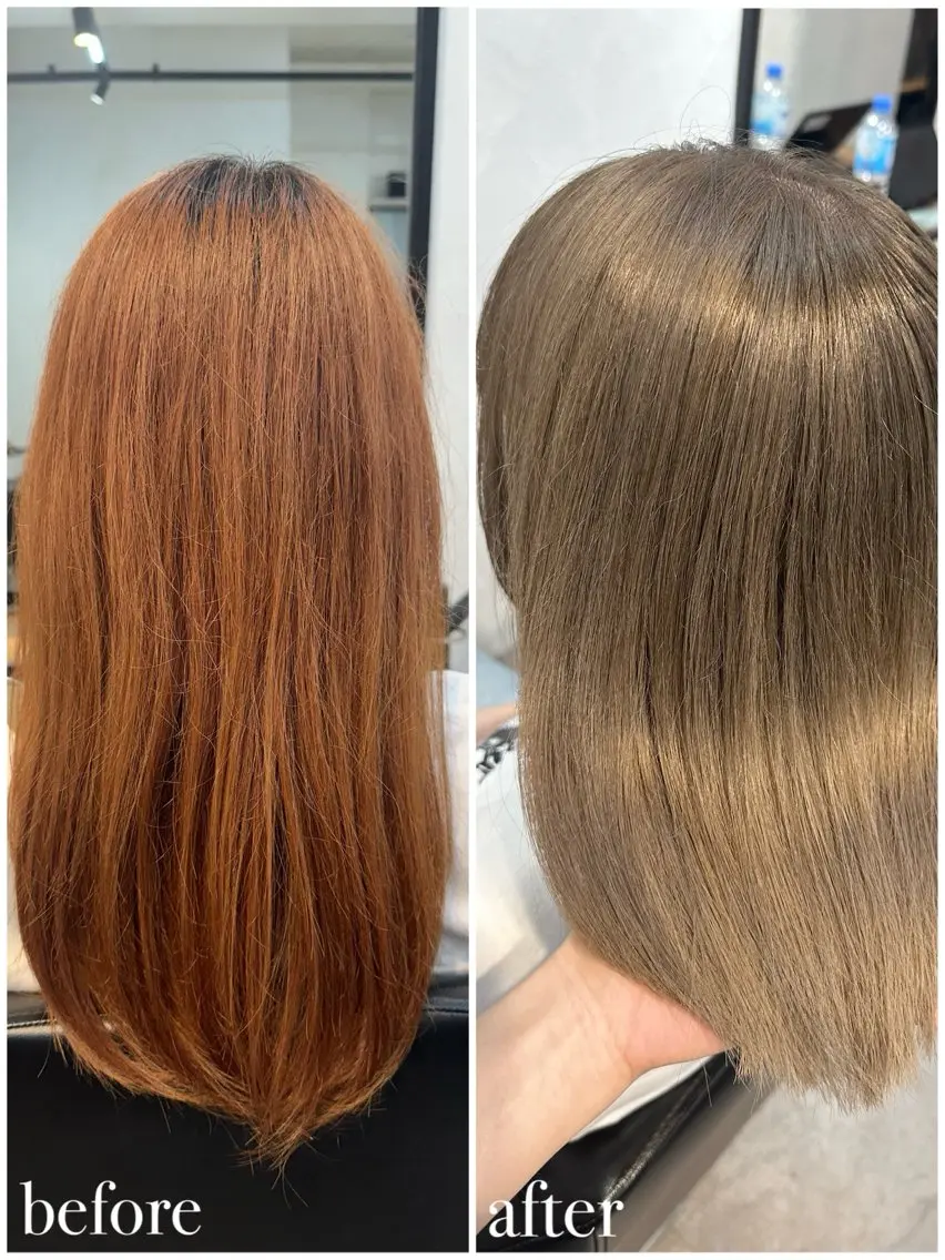 ミディアム カラー ヘアカラー トリートメント 🫧透明感カラー/ エクステ🫧アサミ️のヘアスタイル
