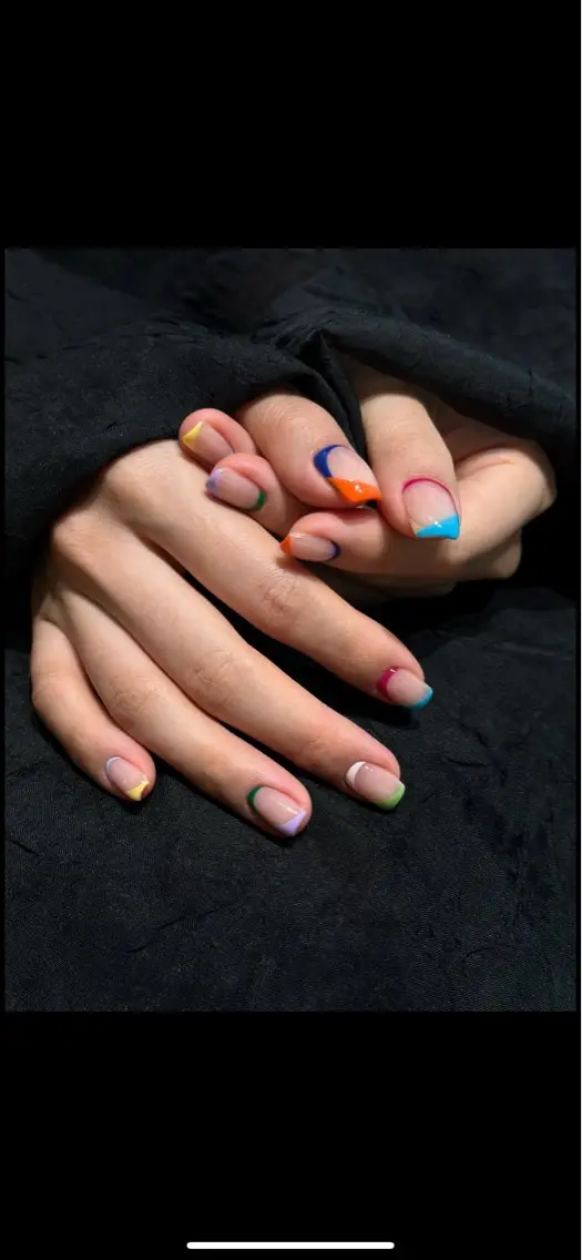 ネイル アートネイル オーロラネイル チークネイル フレンチネイル ガラスフレンチ 🎀🎀YooLi Nail Salonのネイルデザイン