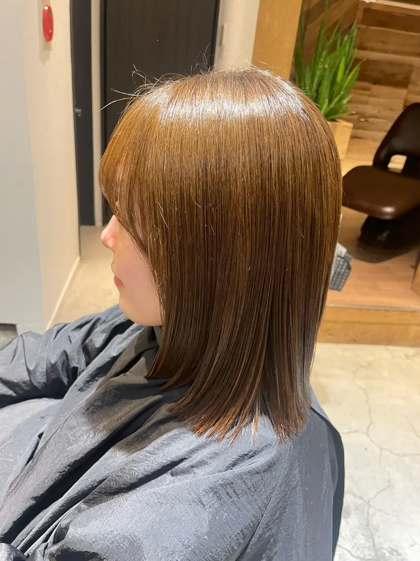 ミディアム カラー カット ヘアカラー トリートメント 平塚/透明感カラー/ 湘南/結花のヘアスタイル