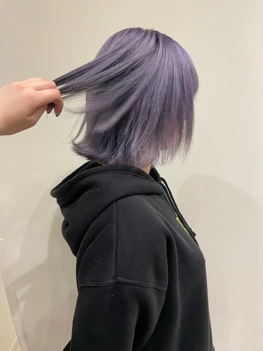 ショート カラー ヘアアレンジ ラベンダーカラー izumi /渋谷のヘアスタイル