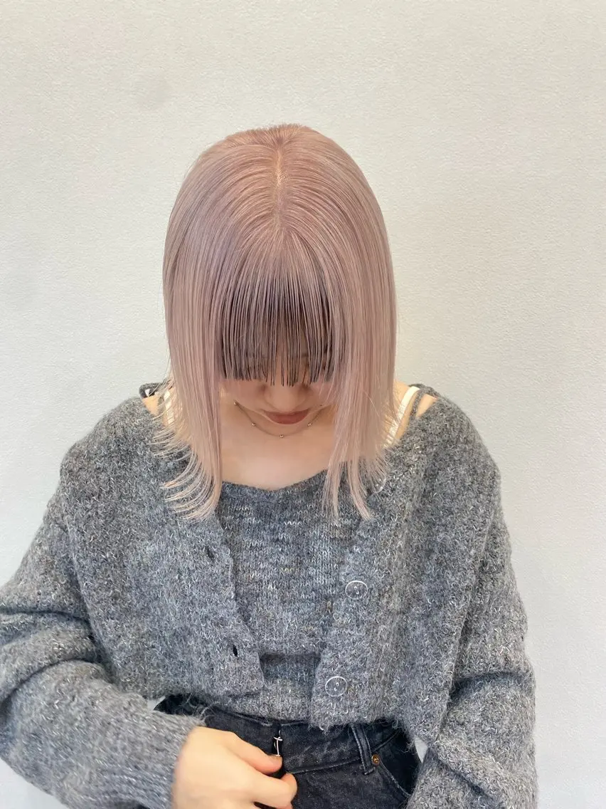 ミディアム カラー ピンクカラー カット ヘアカラー トリートメント Zina 梅田店 レイヤー/Miyuのヘアスタイル