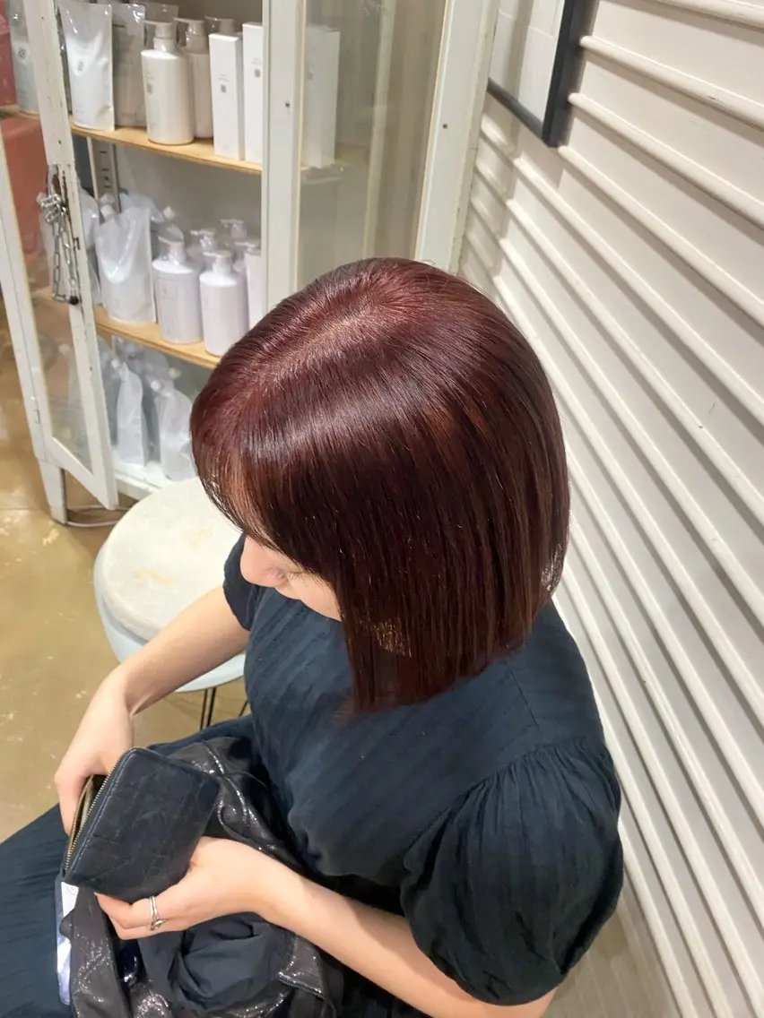 ショート カラー レッドカラー ヘアカラー ハイトーンカラー 🍬Rinka🍬のヘアスタイル