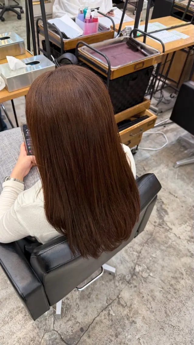 ロング ヘアカラー 艶カラー/ 縮毛矯正/ユズキのヘアスタイル