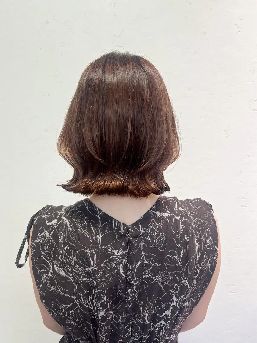 ミディアム カット パーマ トリートメント コテ巻き風パーマ SHONOのヘアスタイル