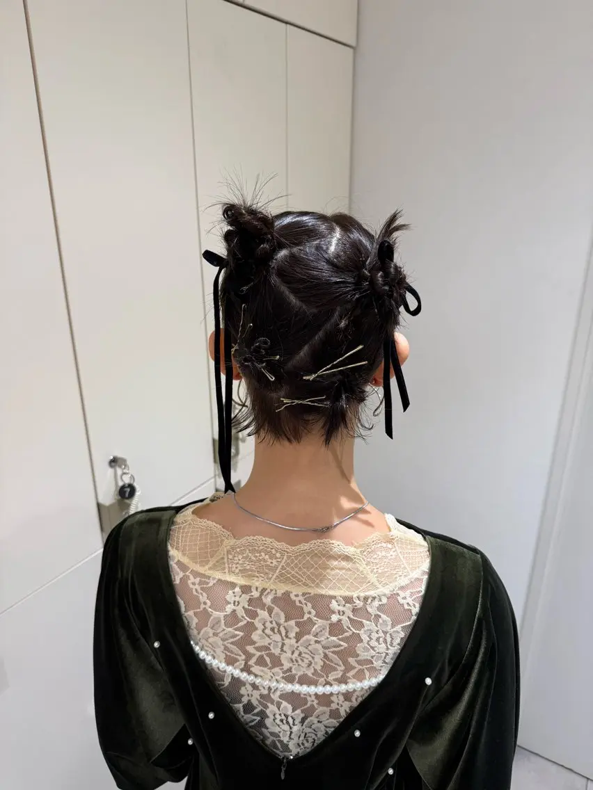 ショート ヘアアレンジ ショートヘア カラー/ヘアセット Nanami💗のヘアスタイル