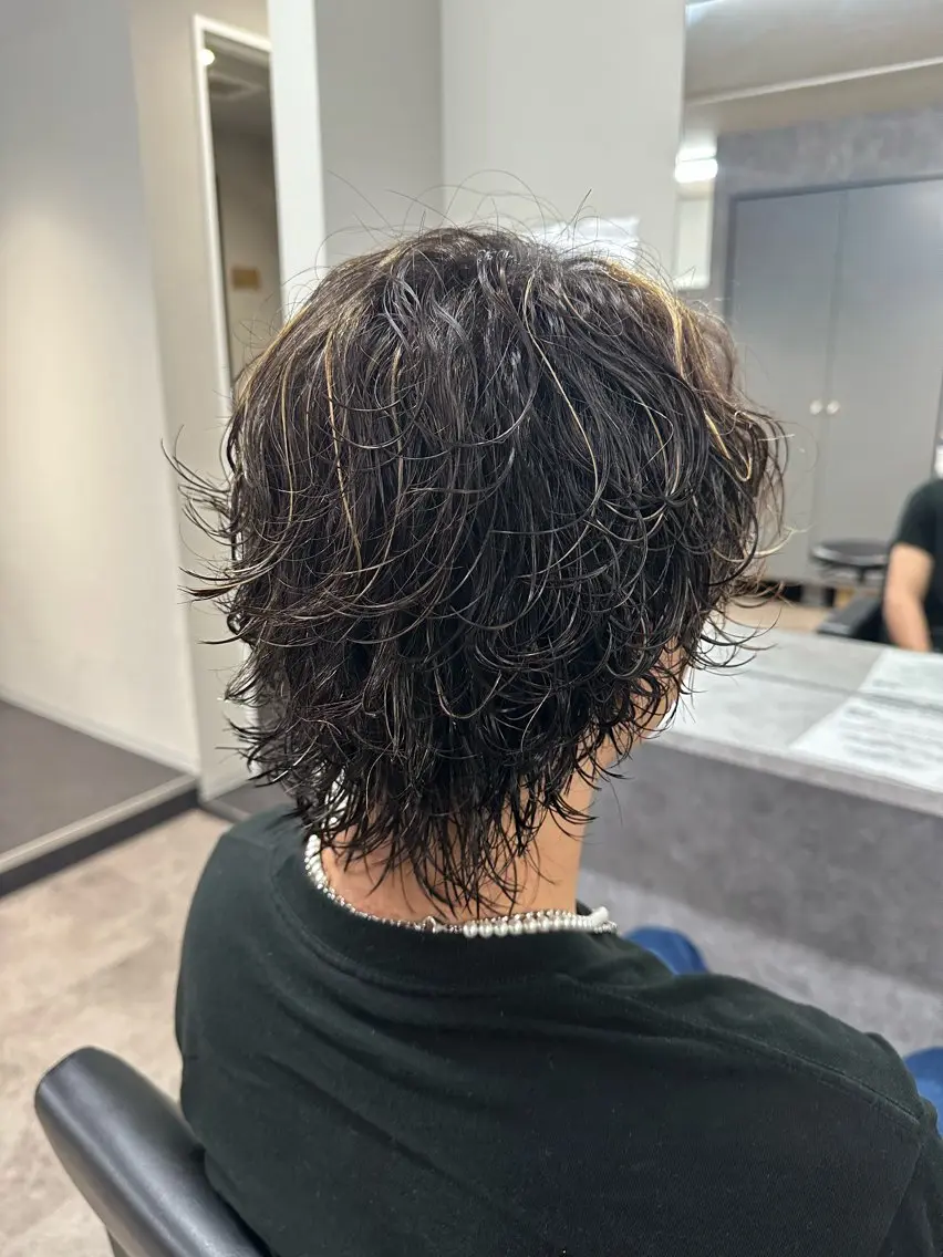 パーマ メンズ メンズハイライト 立川メッシュパーマ 特化/けんしょうのヘアスタイル