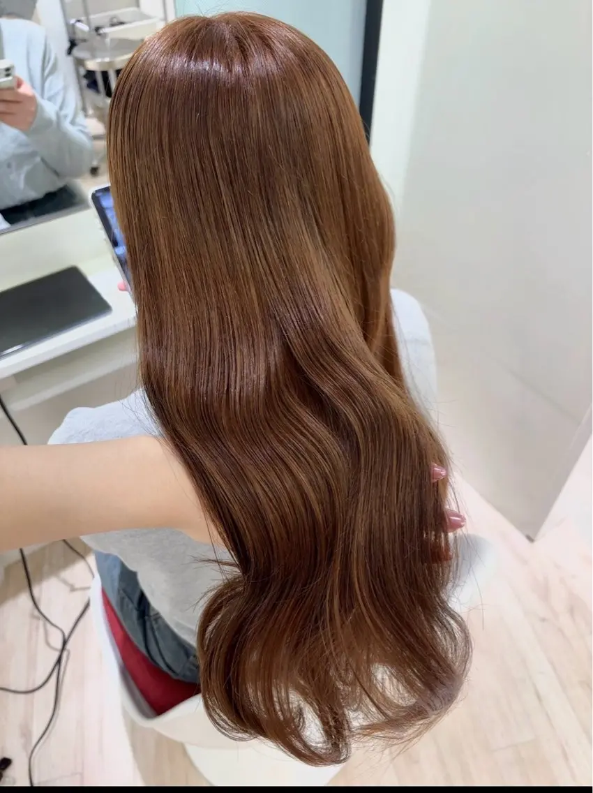 ロング カラー ヘアカラー ParveMix 岡本えりかのヘアスタイル