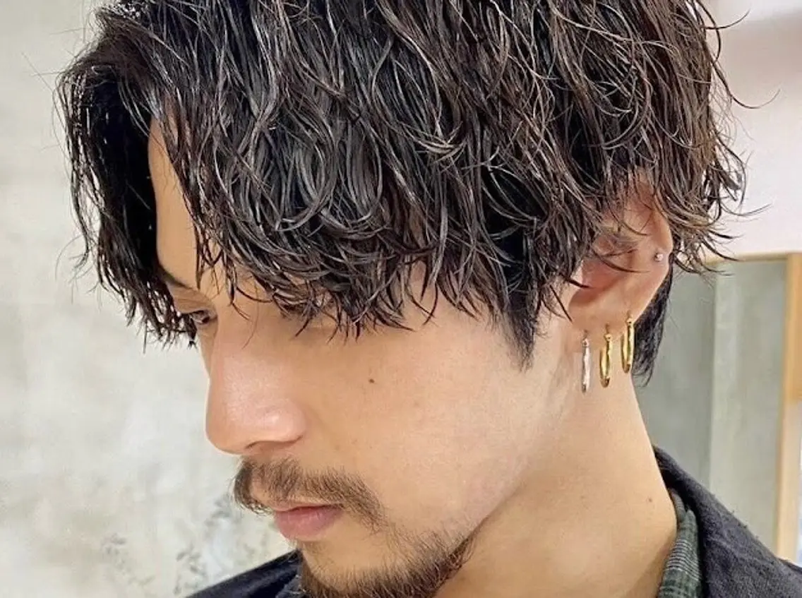 パーマ メンズ カット パーマ fifth park 六反穂 龍介のヘアスタイル
