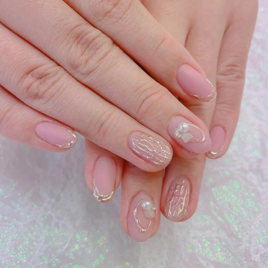 ネイル 桜ネイル ジェルネイル マットネイル 春ネイル ハンドネイル Nail lieNのネイルデザイン