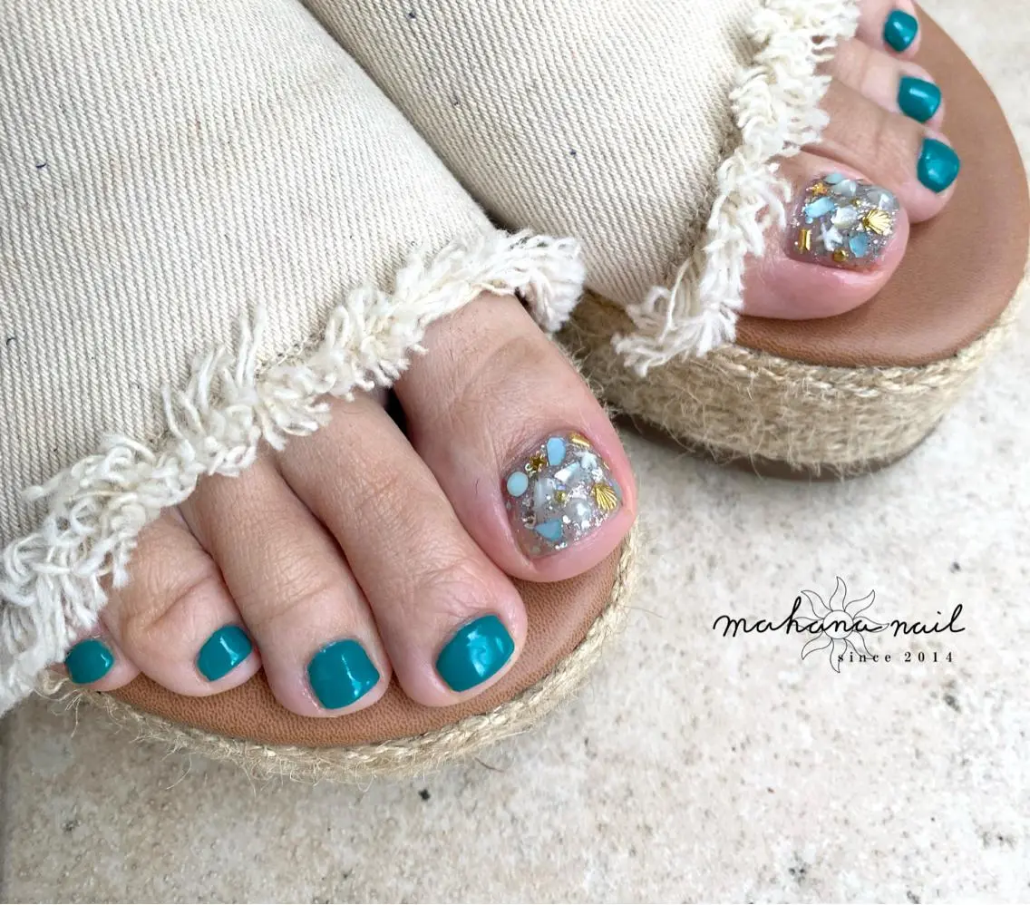 ネイル フットネイル 持ち込み mahana nailのネイルデザイン