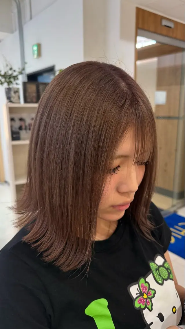 カラー ピンクカラー ヘアカラー 椎野 くるみのヘアスタイル