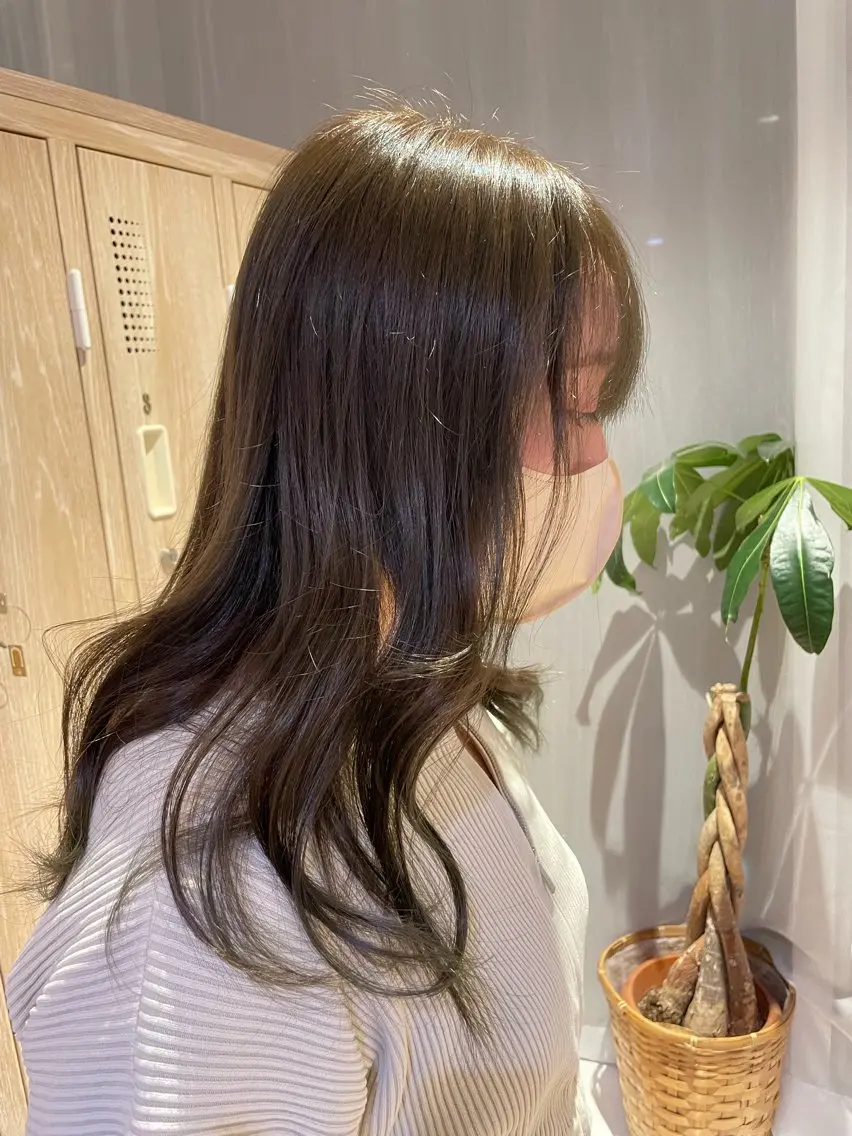 ロング カラー オリーブカラー たなか こころ🎀のヘアスタイル