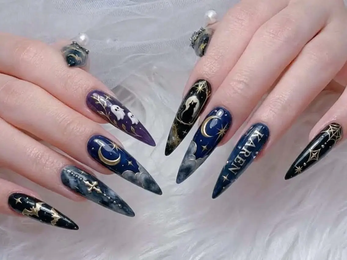 ネイル 長さ出し フレンチネイル 韓国ネイル レース マグネットネイル ボニー Coco nailのネイルデザイン
