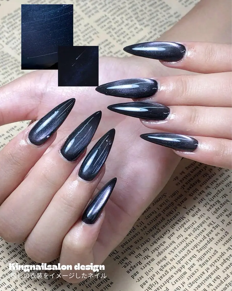 ネイル 長さ出し 韓国ネイル マグネットネイル 持ち込み ストーンネイル ハンドネイル King Nail_Salonのネイルデザイン