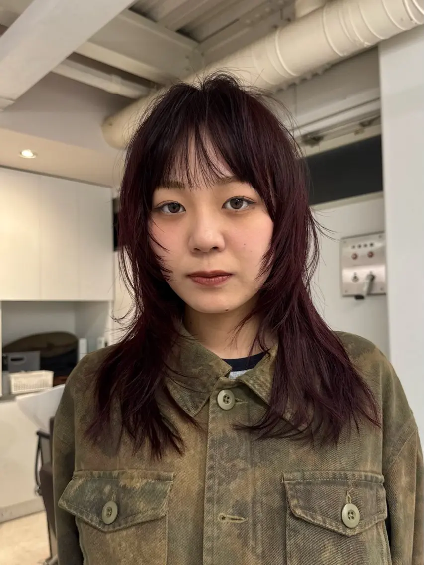 ミディアム カラー ヘアアレンジ ヘアカラー トリートメント 🦠デザインカラー/ 魚瀬あおい🦠のヘアスタイル