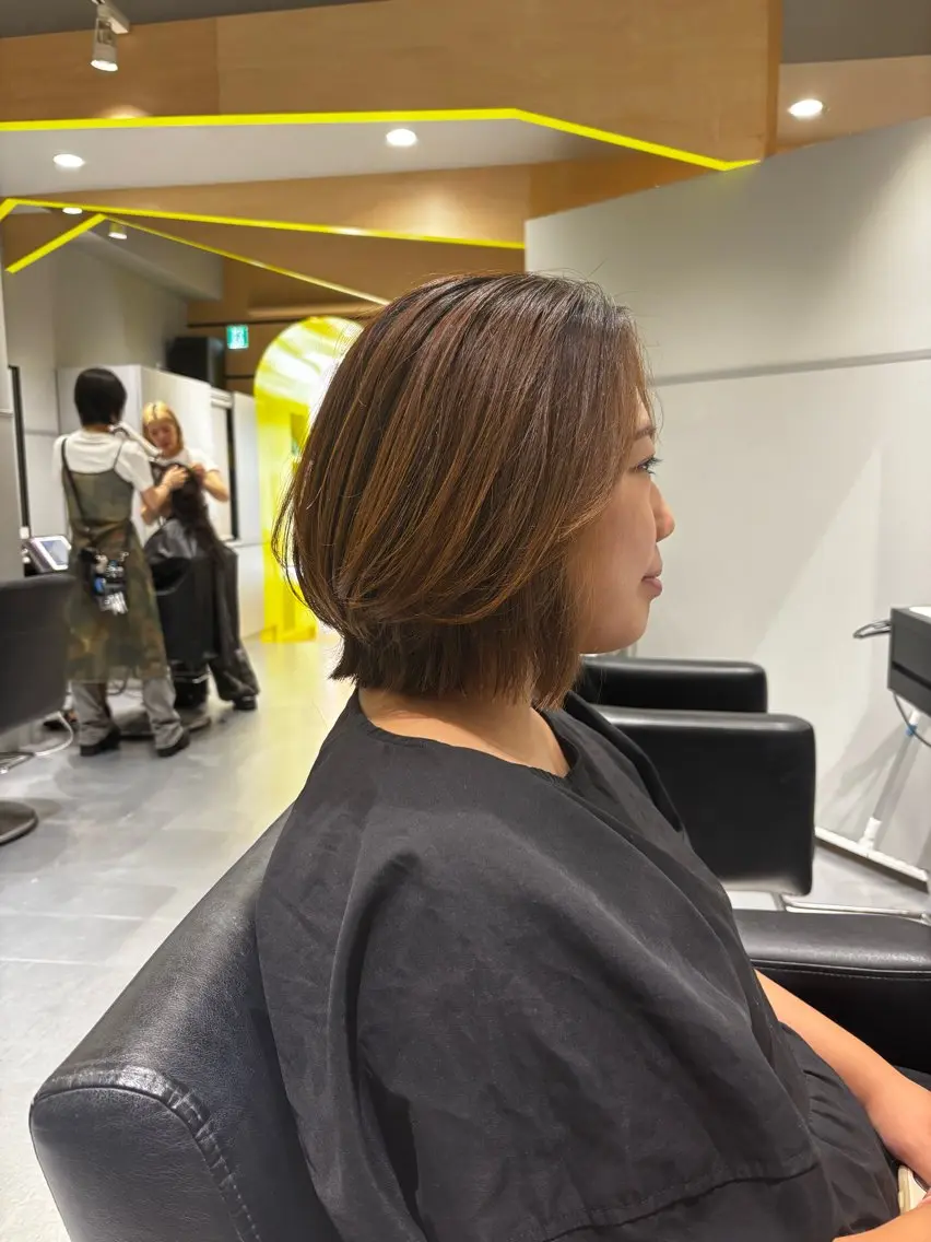 ミディアム ボブ くびれヘア 森田 葵葉のヘアスタイル