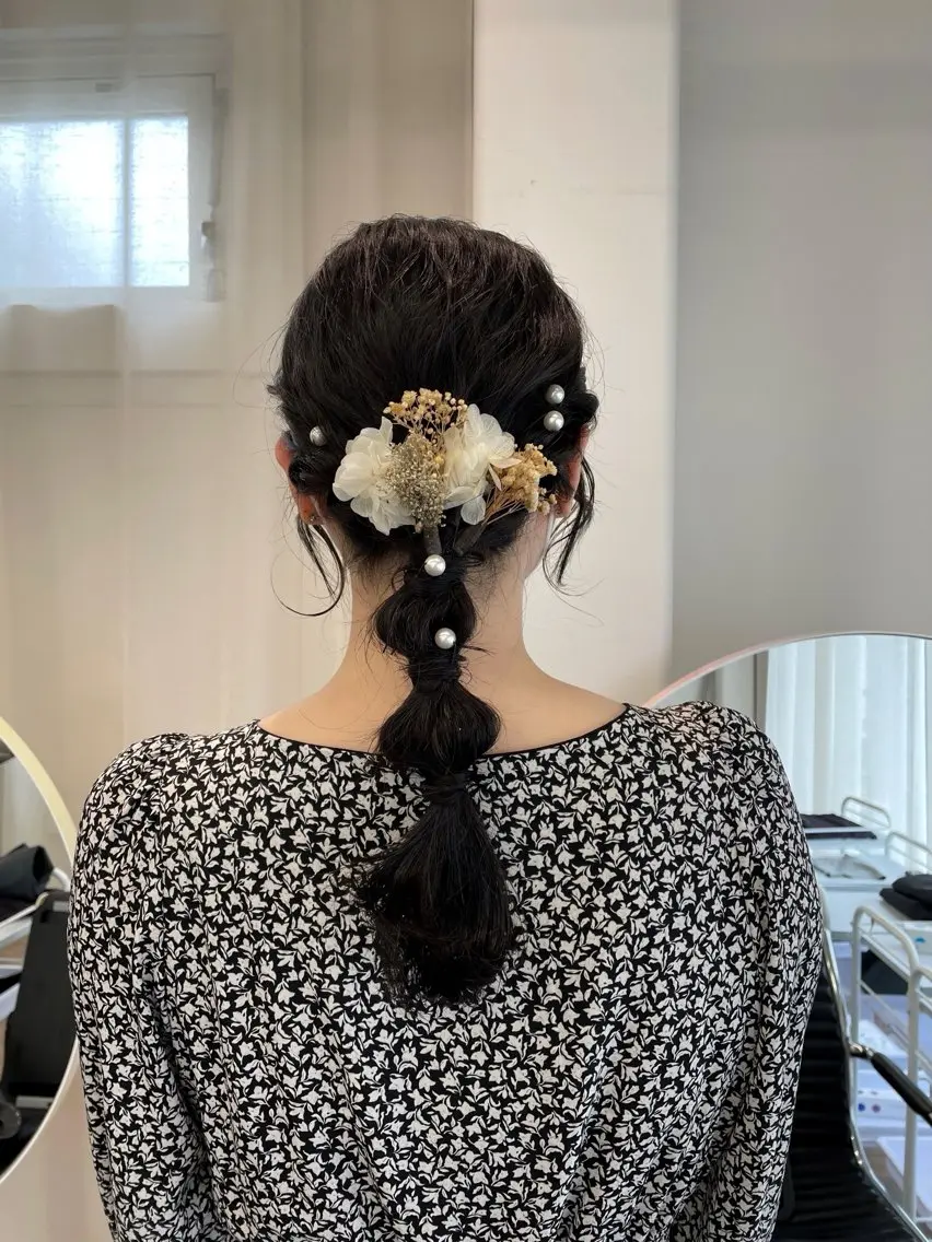 《練習モデル》ヘアセット🎀🩰🫧編み下ろしアレンジの写真