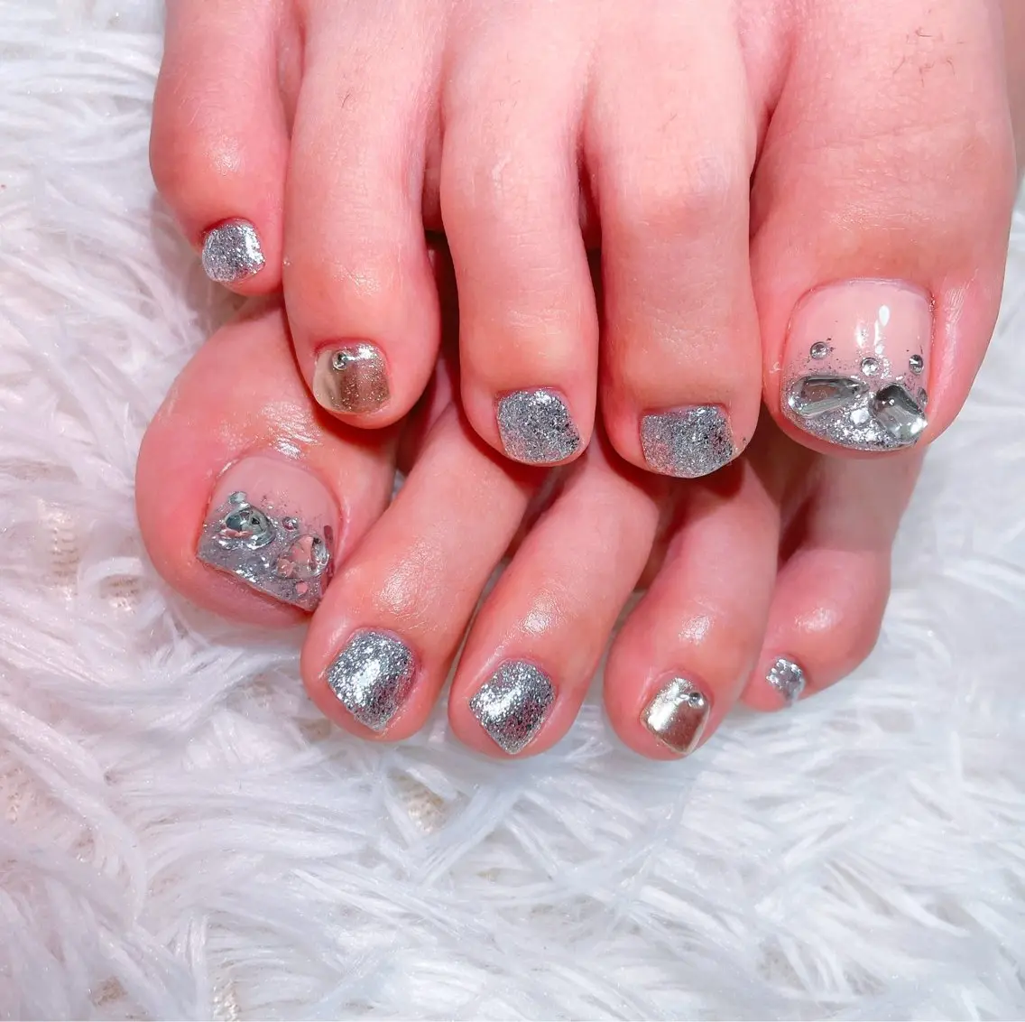 ☆夏先取り価格！foot 親指デザインアート＋ワンカラー☆の写真