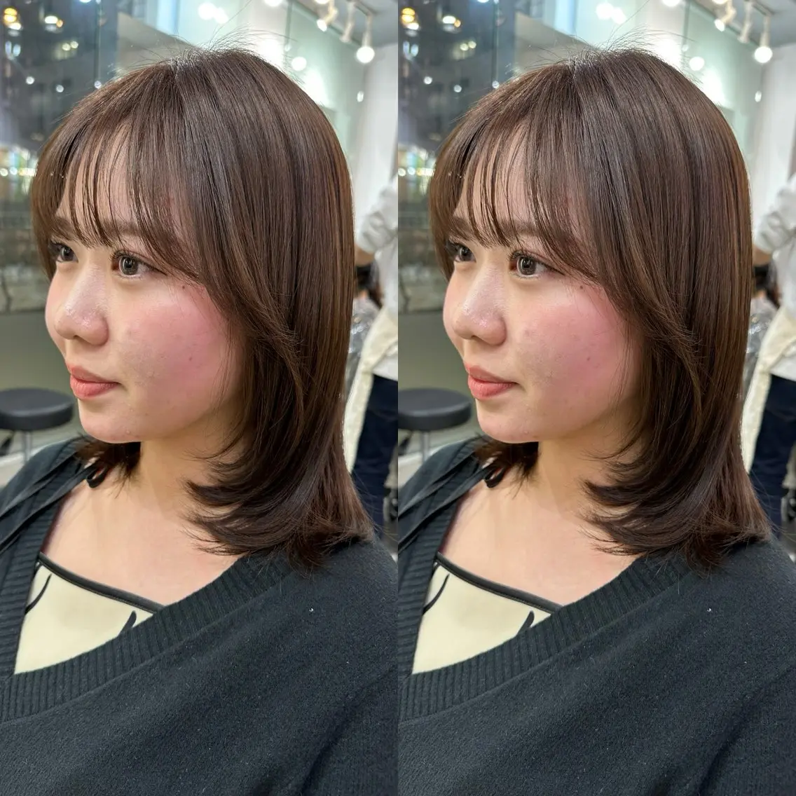 ミディアム 髪質改善🩵縮毛矯正 代々木/木下のヘアスタイル