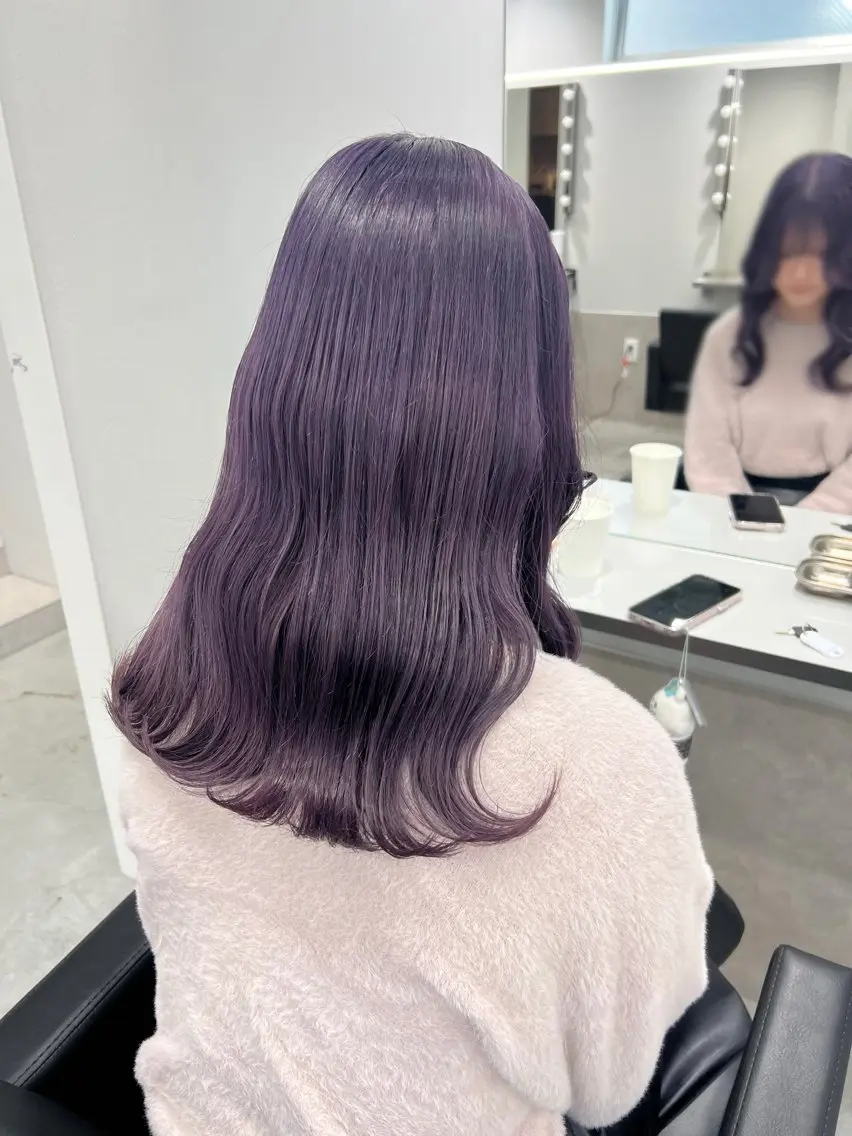 セミロング ヘアカラー maya🇰🇷韓国 レイヤー/顔まわりのヘアスタイル