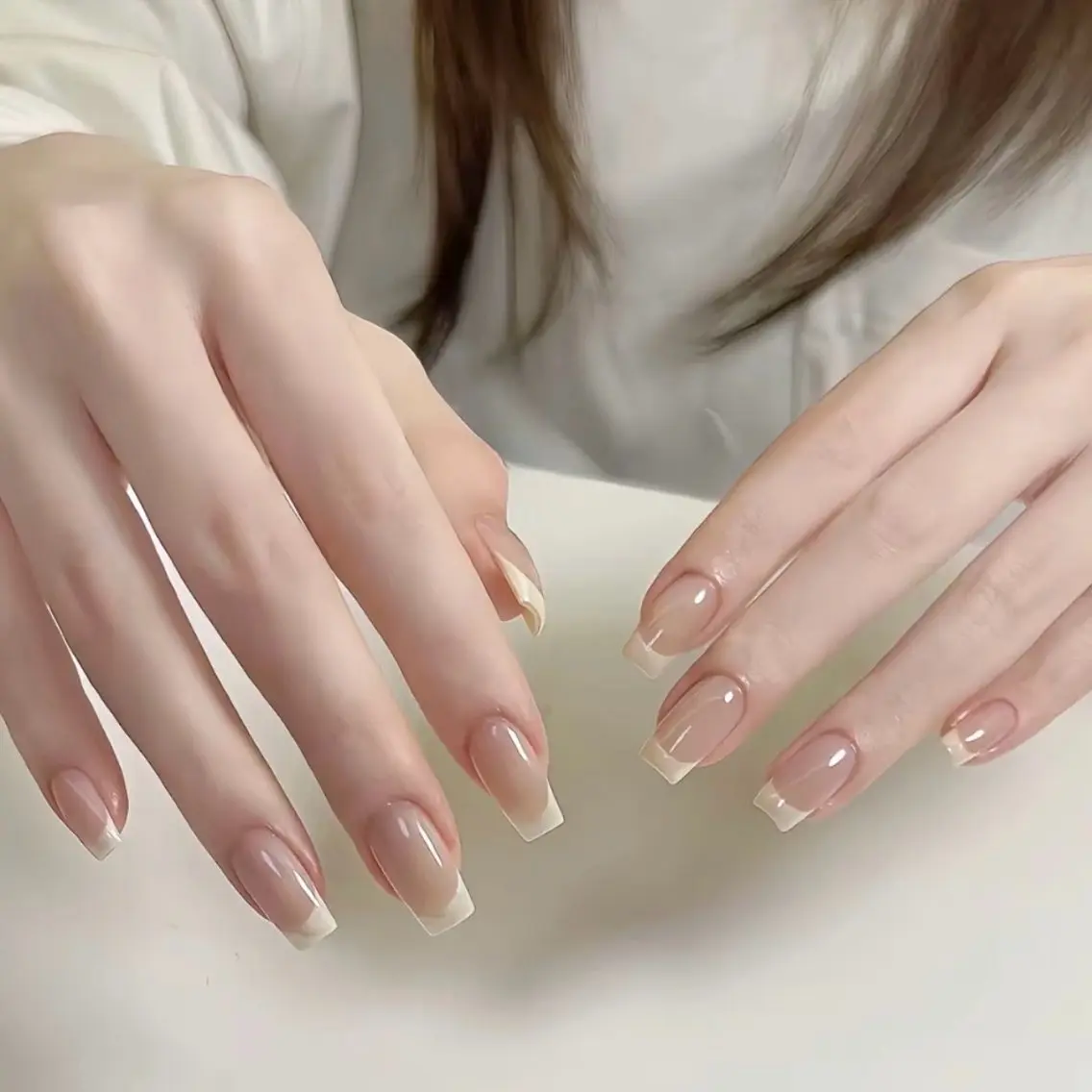 初回オフ無料✨ハンドorフット💕自爪🎶フレンチネイル⭐️の写真