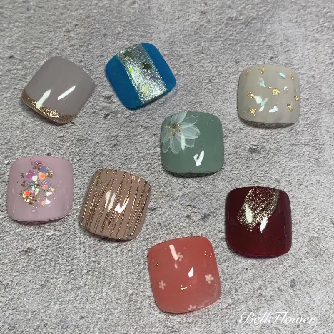 フットワンカラー＋親指アートの写真