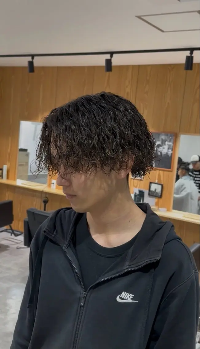 メンズ マンバンヘア メンズパーマ メンズ特化型 美容師[福永一世]のヘアスタイル
