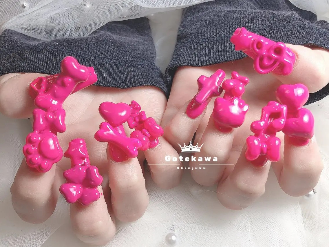 ネイル 持ち込み ピンク 夏ネイル ハンドネイル ハンドケア Gote Kawa nail salonのネイルデザイン