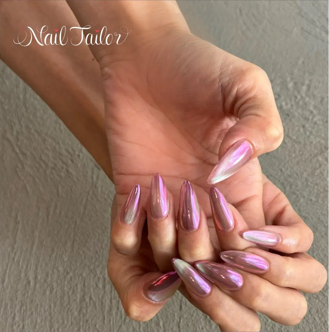 ネイル 長さ出し 氷ネイル・うるうるネイル キラキラネイル ロングネイル スカルプネイル ハンドネイル NailTailor ネイルテイラーのネイルデザイン