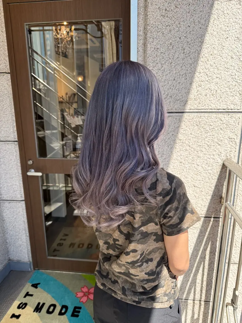 カラー アッシュ ブリーチ 透明感カラー ラベンダーカラー シルバー カット ヘアカラー ✨韓国風ブリーチ✨ 髪質改善✨ミヤタのヘアスタイル