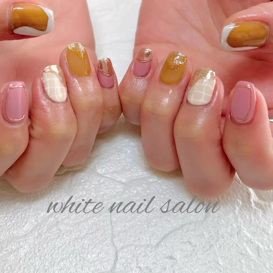 ネイル フットネイル ジェルネイル ハードジェル ラメ(グリッター) 持ち込み ハンドネイル white nail salonのネイルデザイン