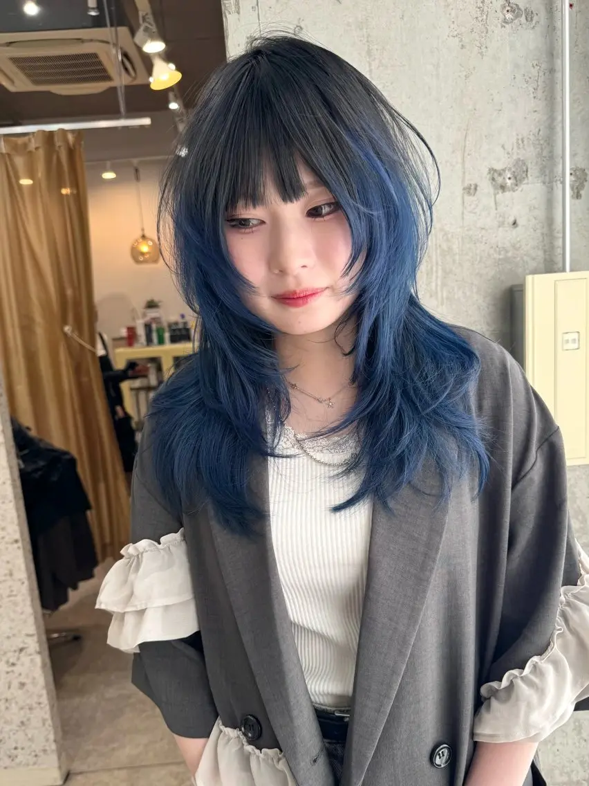 ロング カラー バレイヤージュ ブリーチ ケアブリーチ ハイライトカラー インナーカラー カット ヘアカラー トリートメント lani ブリーチ /ダブルカラーのヘアスタイル