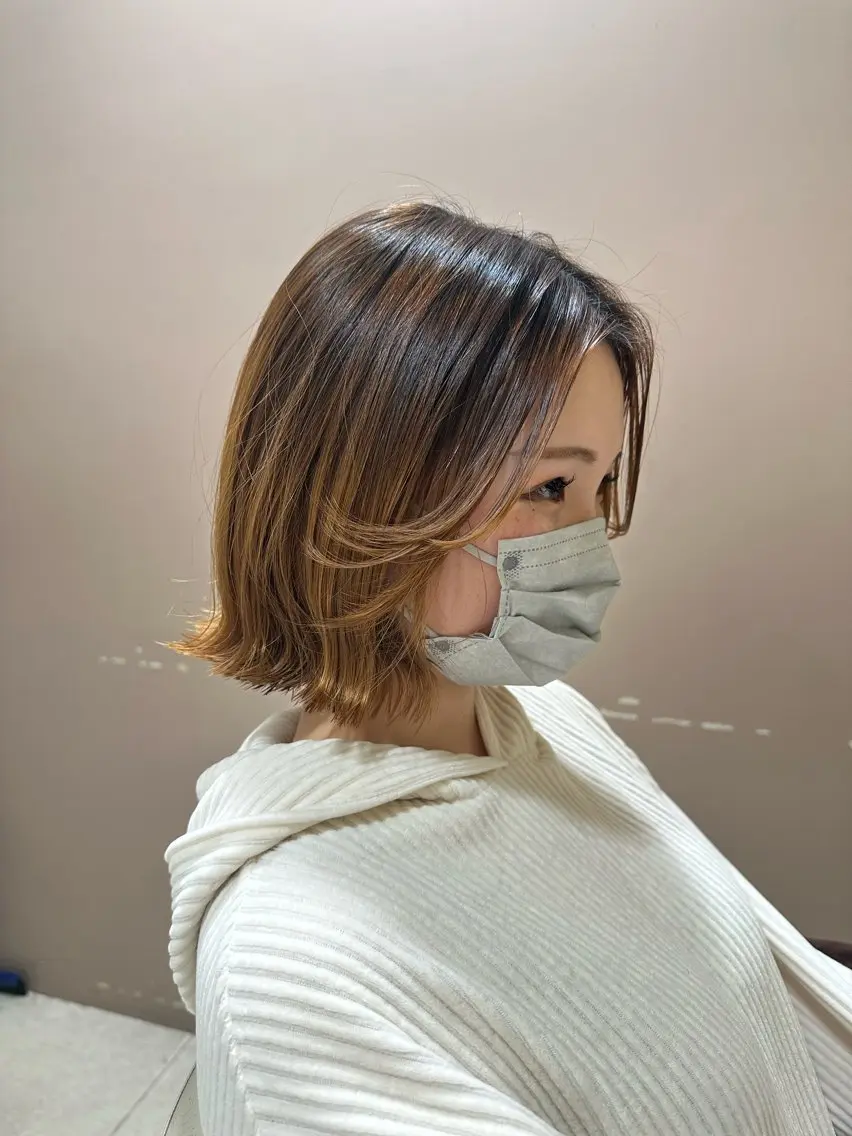 ミディアム 梅本 夢香のヘアスタイル
