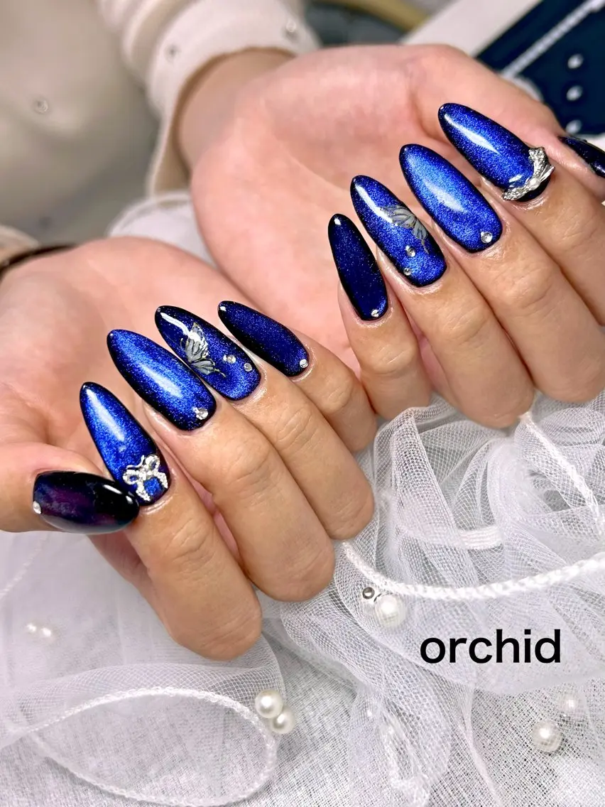 ネイル ハンドネイル orchid ♡オーキッドのネイルデザイン