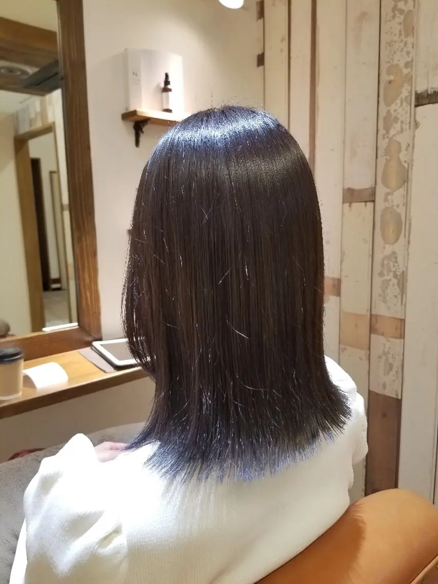 ミディアム カラー カット ヘアカラー トリートメント 松江 幸世のヘアスタイル