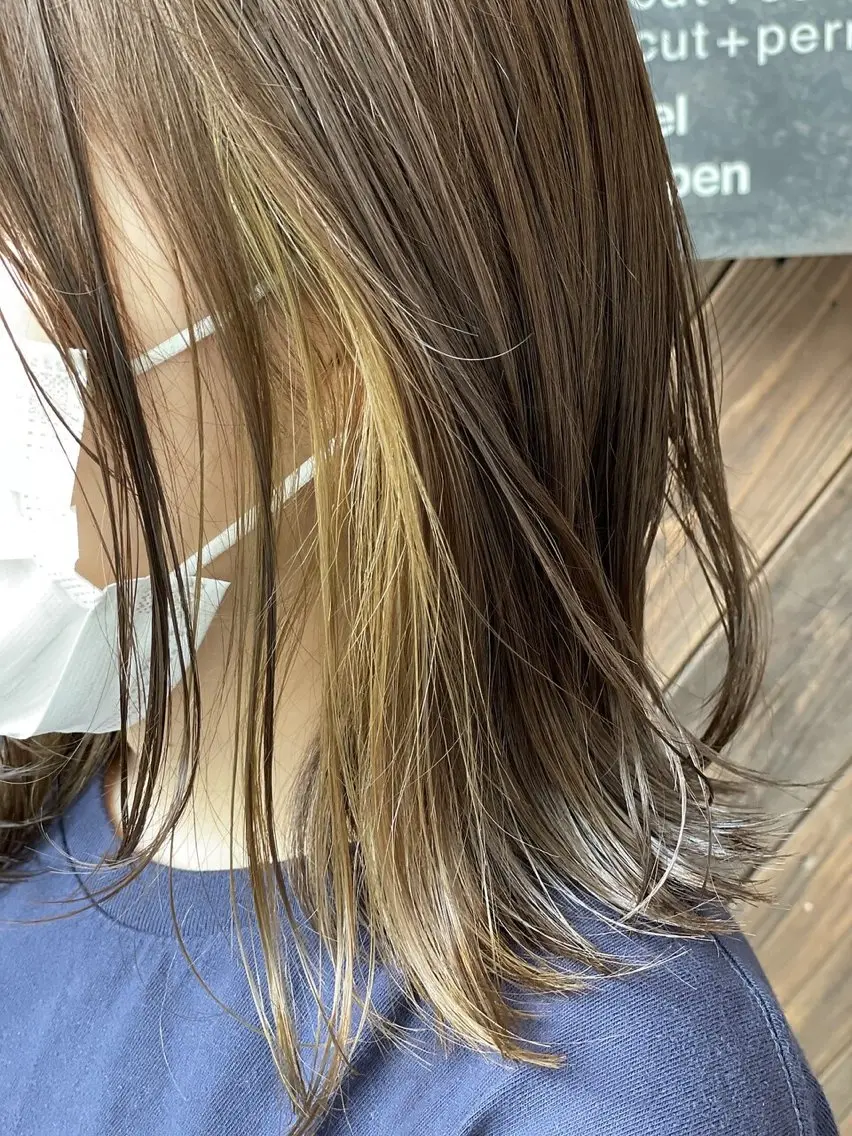 セミロング カット ヘアカラー トリートメント plan maiのヘアスタイル