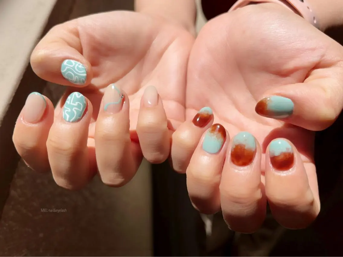 ネイル 持ち込み ハンドネイル nail salon monailのネイルデザイン