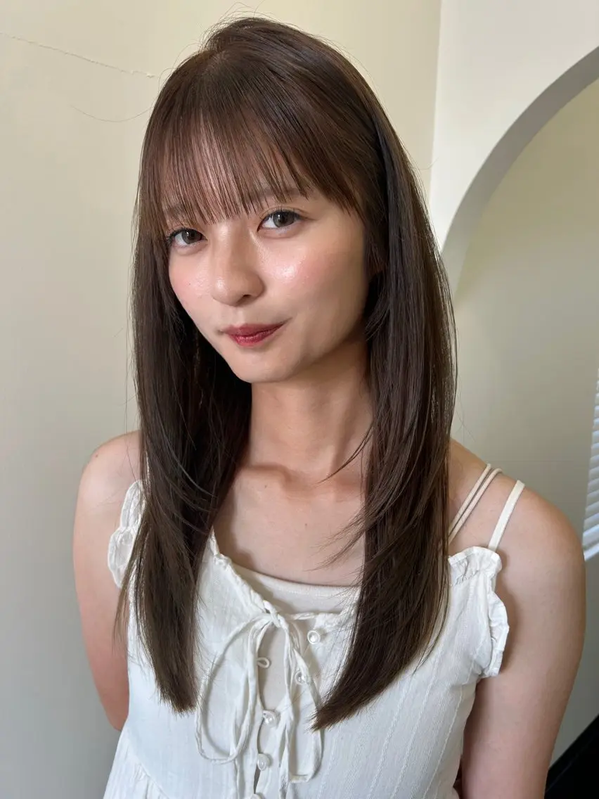 ご新規様限定¦韓国風レイヤーカット+ブリーチなし透明感カラー+トリートメント🍐✨️¦¥2970引き¦¥11000~の写真