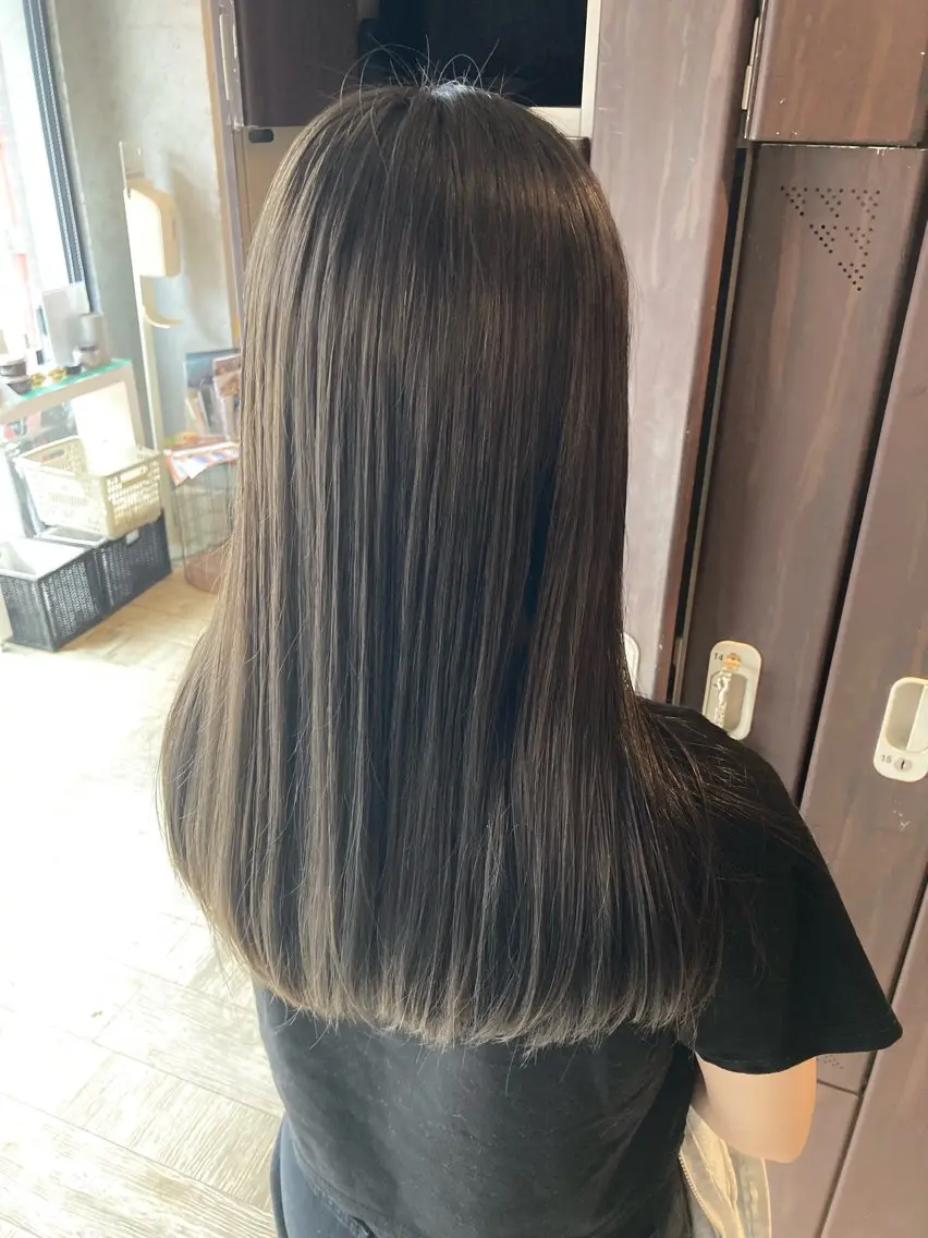 ロング カラー カット 縮毛矯正 🎀大人女性の為の ニュアンスヘア🎀のヘアスタイル