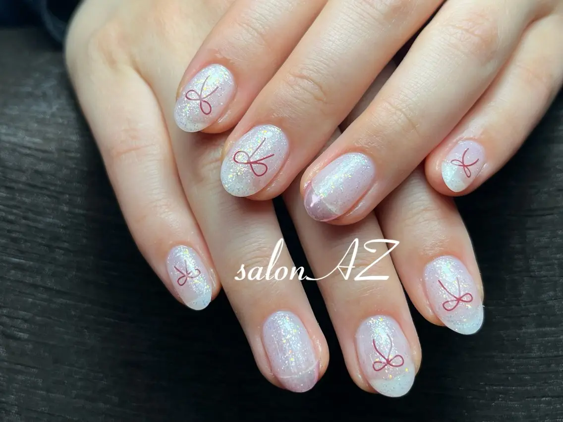 ネイル 長さ出し フットネイル フレンチネイル マグネットネイル ニュアンスネイル salon AZのネイルデザイン