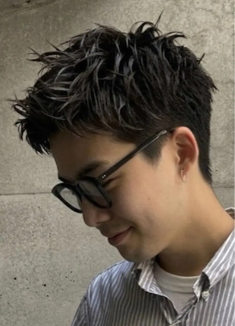 ショート パーマ メンズ 岡本七星/ショート、 メンズカット特化のヘアスタイル