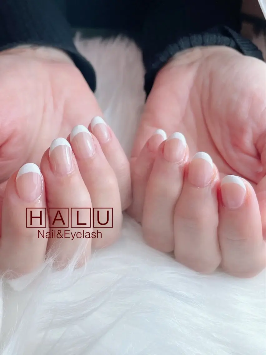 ネイル フレンチネイル 春ネイル HALU ハルのネイルデザイン