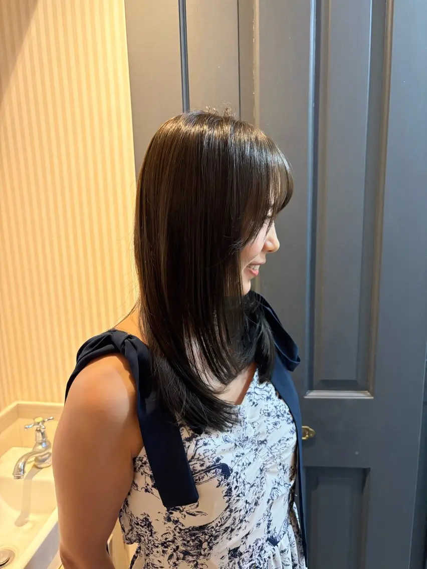 セミロング ヘアカラー 竹保 凜空のヘアスタイル
