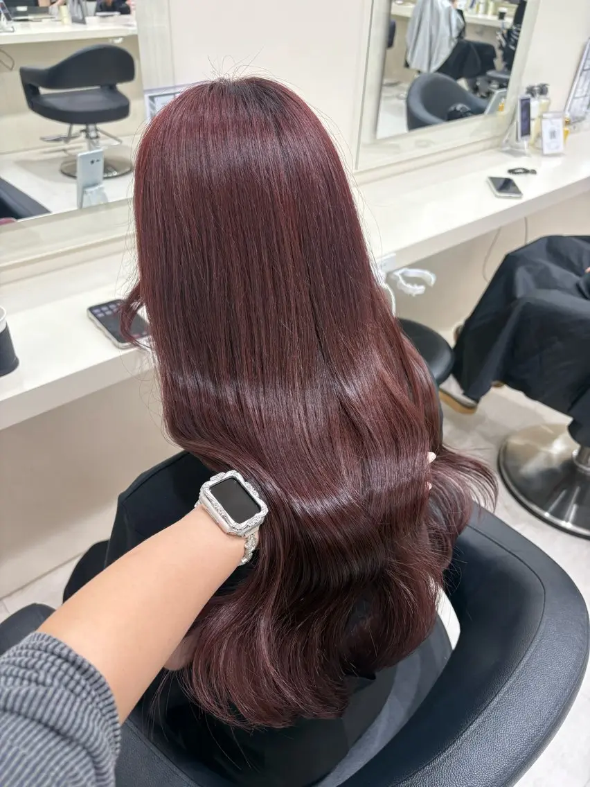 ロング カラー ヘアアレンジ メンズ ヘアカラー トリートメント さくら🍒 暖色カラー/髪質改善のヘアスタイル