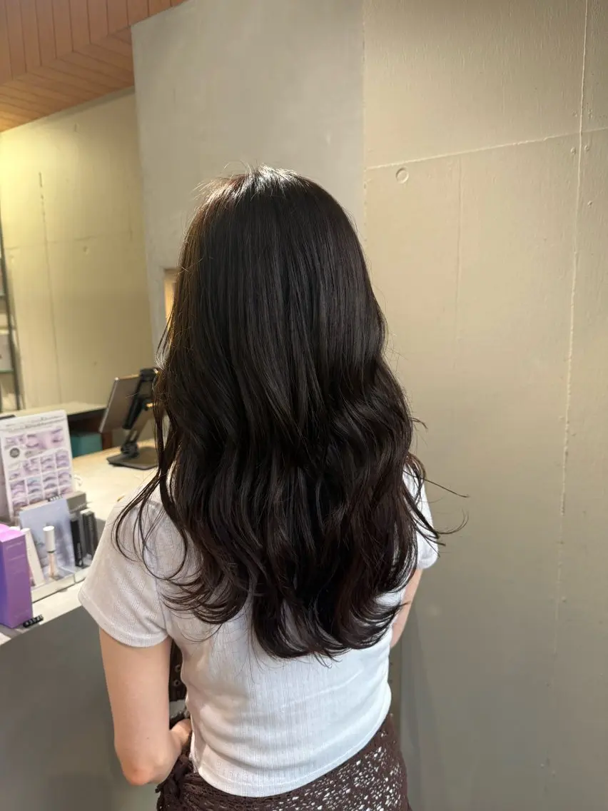 ロング ヘアカラー 安藤 里奈のヘアスタイル