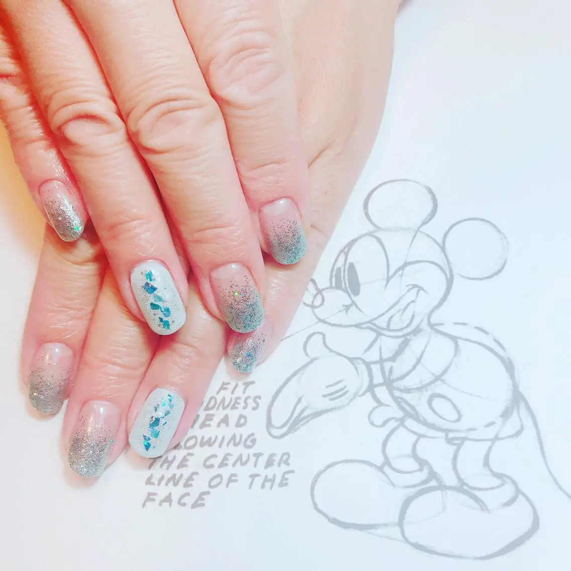 ネイル グラデーション ラメ(グリッター) ラメグラデーション owlnail /持込みデザイン専門のネイルデザイン